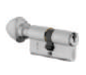 60 mm Euro Profile Cylinders with Key and Knob Patina Finish CL 201