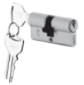 70 mm Euro Profile Cylinders with Both Side Key HG Finish CL 206