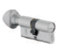 80 mm Euro Profile Cylinders with Coin and Knob SN Finish CL 205