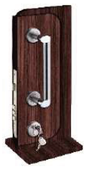 Aten Main Door Lock Set RHS Silver Satin Finish MD ATE 01 SS (R)