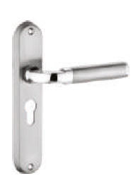 203 mm Inspire Combo Lock Set with Knob and Key Cylinder (70mm) Silver Satin/Silver Chrome/Patina Finish H L I P