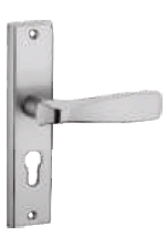 204 mm Stella Combo Lock Set with Knob and Key Cylinder (60mm) Silver Satin/Silver Chrome/Patina Finish HL ST