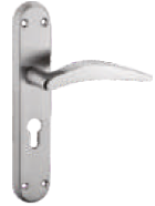 203 mm Hannah Combo Lock Set with Both Side Key Cylinder (70mm) Silver Satin/Silver Chrome/Patina Finish HL HA