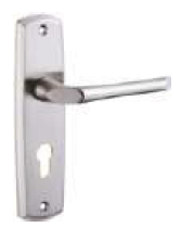 175 mm Oblo Lock Set with Both Side Key Cylinder (60mm) Silver Chrome/Patina Finish HL OBL SC