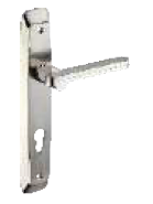 Art Combo Lock Set with Lock Body and without Cylinder Silver Satin/ Silver Chrome Finish ML ART W/O CL