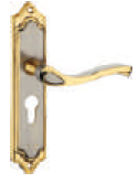 Venizia Combo Lock Set with Knob and Key Cylinder (60mm) Brass Finish HL VN