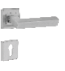 Nero On Rose Combo Lock Set with Both Side Key Cylinder (70mm) Silver Satin/ Silver Chrome Finish ML NE OR,ML 171