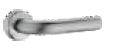 22mm Dia 'L' Type On Rose Combo Lock Set with Knob and Key Cylinder (60mm) Silver Satin Finish ML SL OR,ML 171