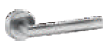 SLP On Rose Combo Lock Set with Both Side Key Cylinder (60mm) Silver Satin Finish ML SLP OR,ML 171