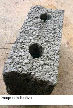 16" x 8" x 8" Hollow Brick Single Hole