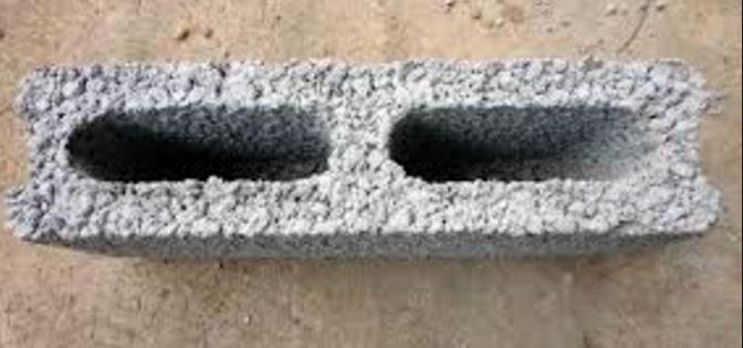 16" x 8" x 8" Hollow Brick with Pipe Hole