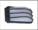 E 27 Holder LED Aluminium Die-Cast Bulkhead Light Graphite Grey HLO-8406