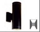 PAR 20 Up - Down Light Graphite Grey HLO-8512