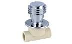 15 mm CPVC Short Concealed Valve with Quarter Turn and Square Knob 70000292