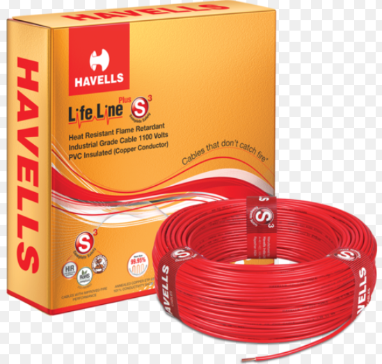 4 Sq mm HRFR PVC Insulated Single Core Cable 200 Mtr Red WHFFDNRF14X0