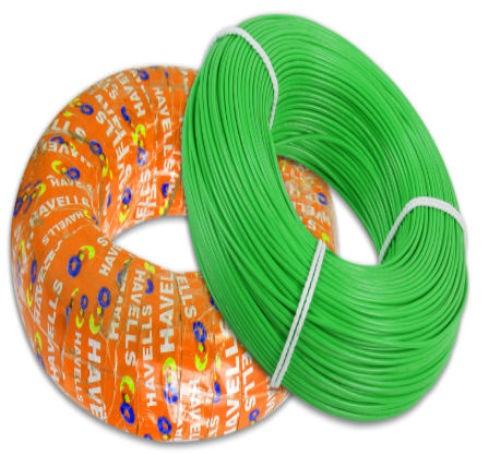 4 Sq mm FRLSH PVC Insulated Single Core Cable 200 Mtr Green WHFFFNGF14X0