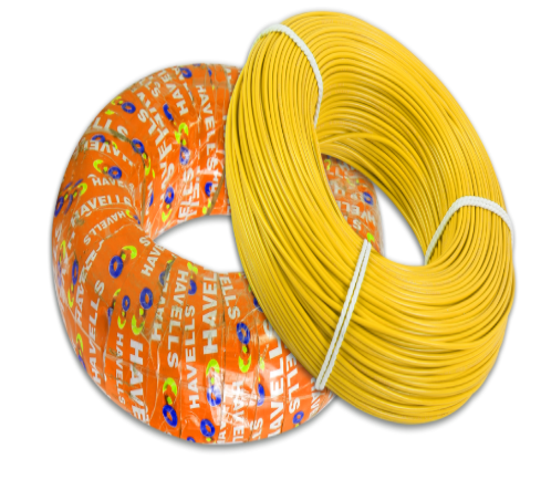2.5 Sq mm HFFR PVC Insulated Single Core Cable 200 Mtr Yellow WHFFZNYF12X5