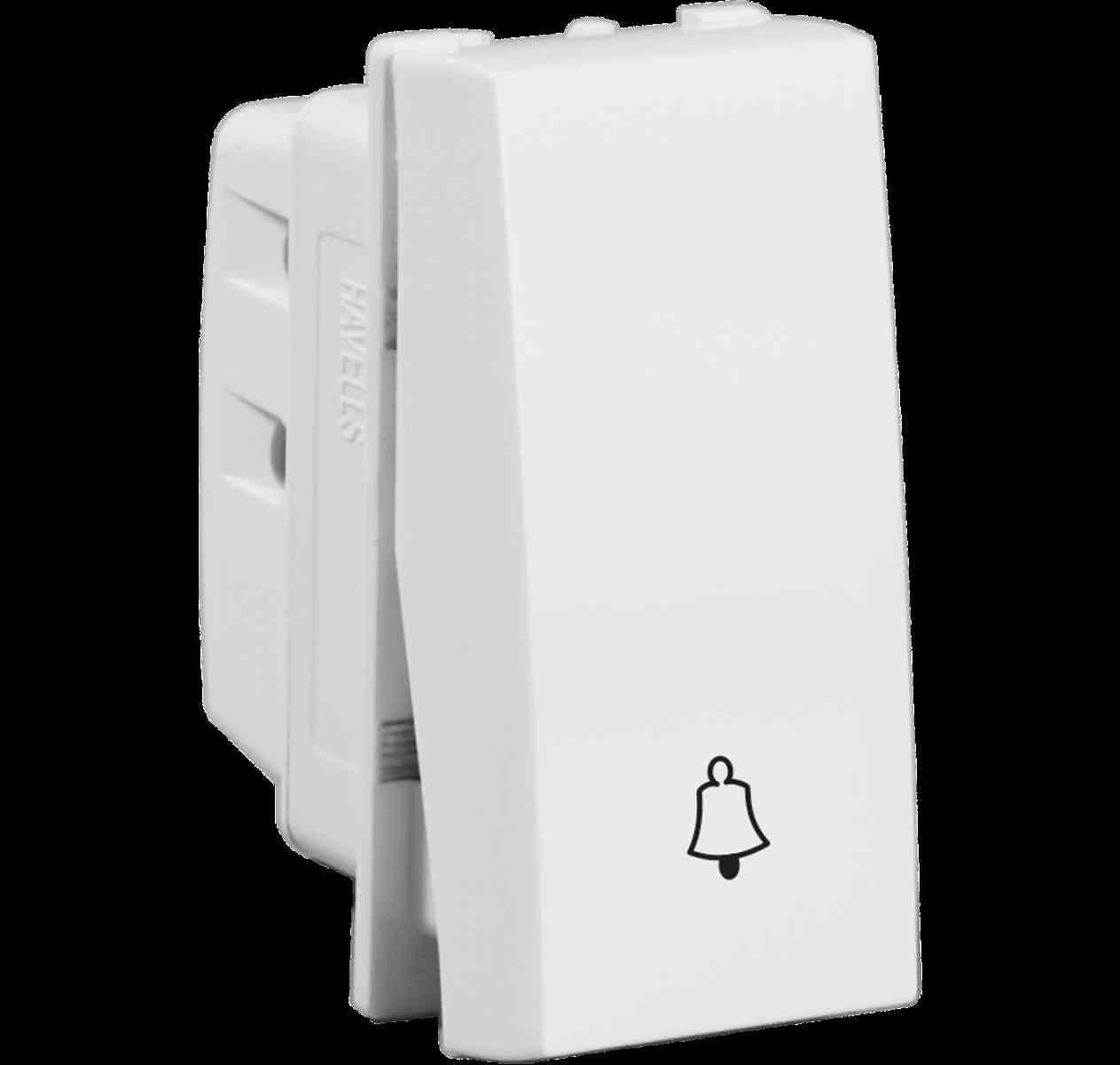 10A 1 Module Bell Push Switch White AHOSBXW100 10A 1 Module Bell Push Switch White AHOSBXW100