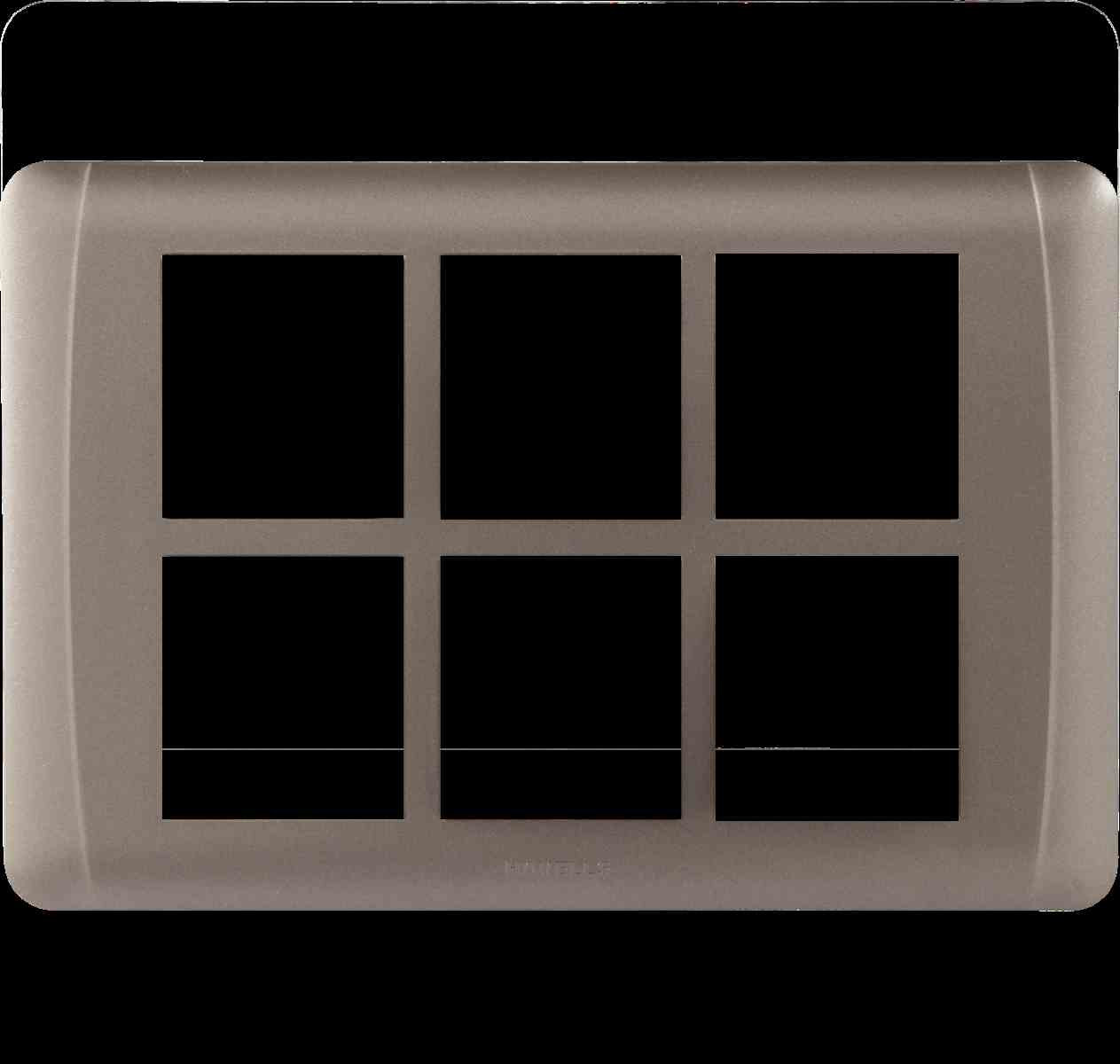 12 Module Cover Plate with Frame Dusky Bronze AHOPLCKV12 12 Module Cover Plate with Frame Dusky Bronze AHOPLCKV12