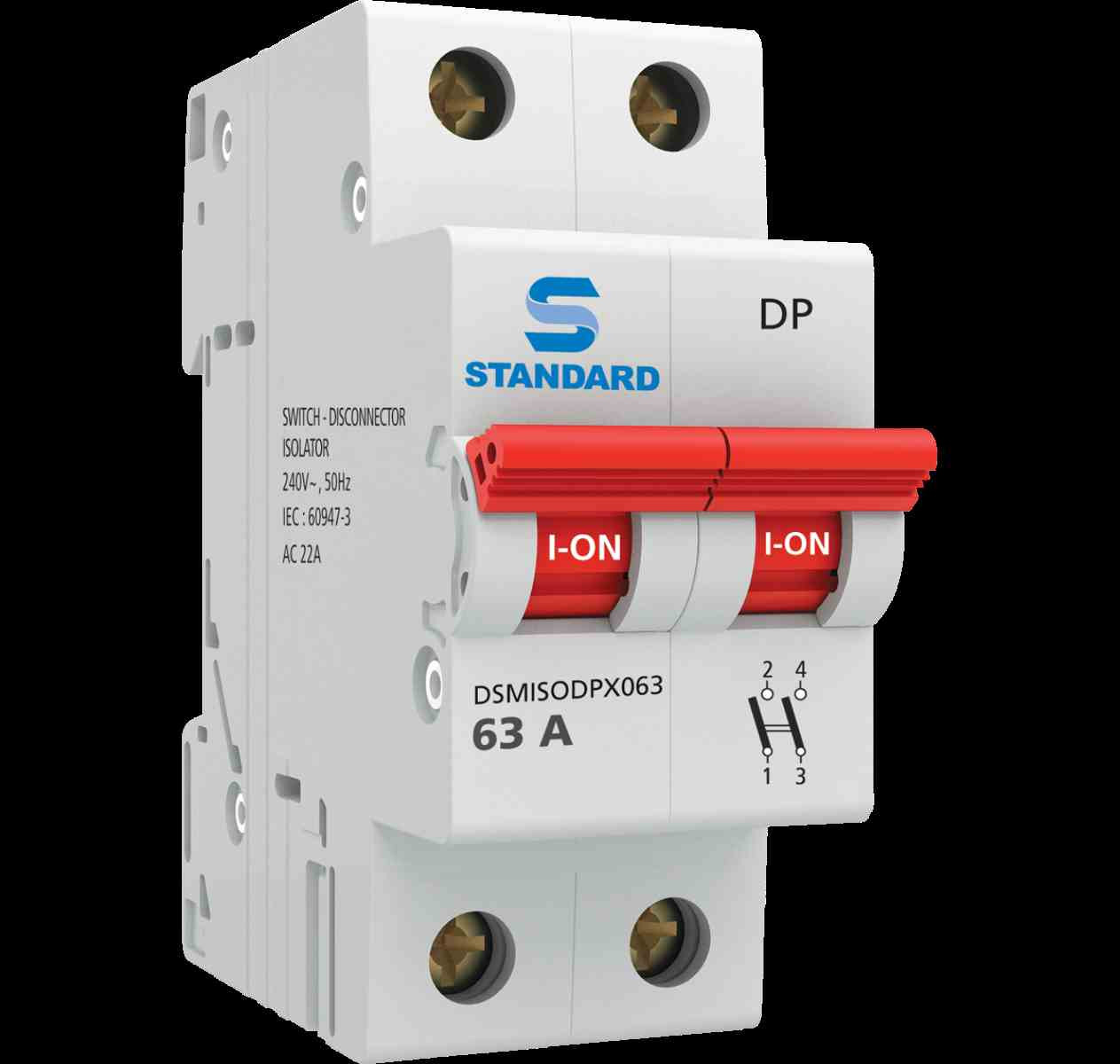 100A Double Pole MCB Isolator - White DSMGIDPX100 100A Double Pole MCB Isolator - White DSMGIDPX100