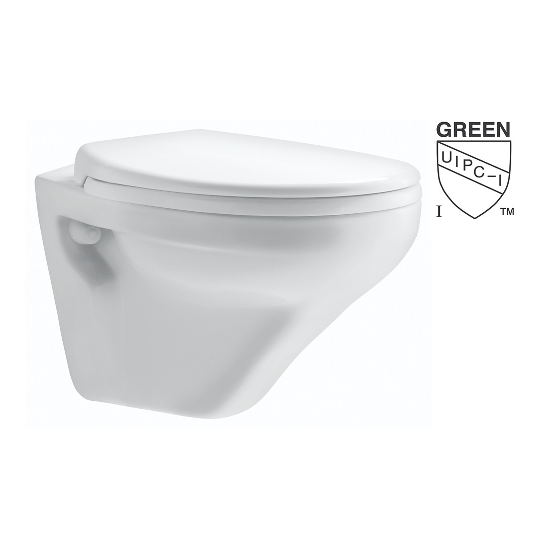 Carat P Trap Wall Hung European Water Closet With Jet Ivory Full Cera Wall Hung European Water Closet