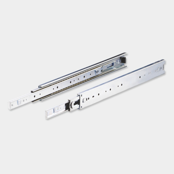 550 Mm Steel Furniture Drawer Slides 35kg Zinc Plated White