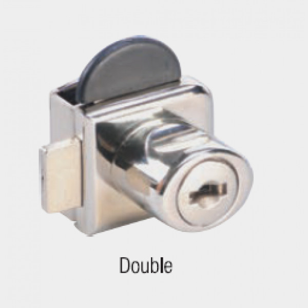 12 Mm Double Glass Door Lock Nickel Plated P Gdld2