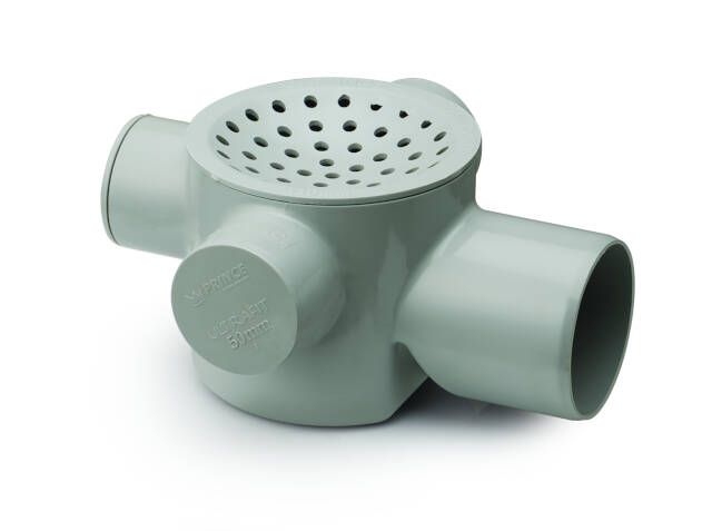110 X 75 Mm Pvc Multi Floor Trap With Jali And End Plug Im103440